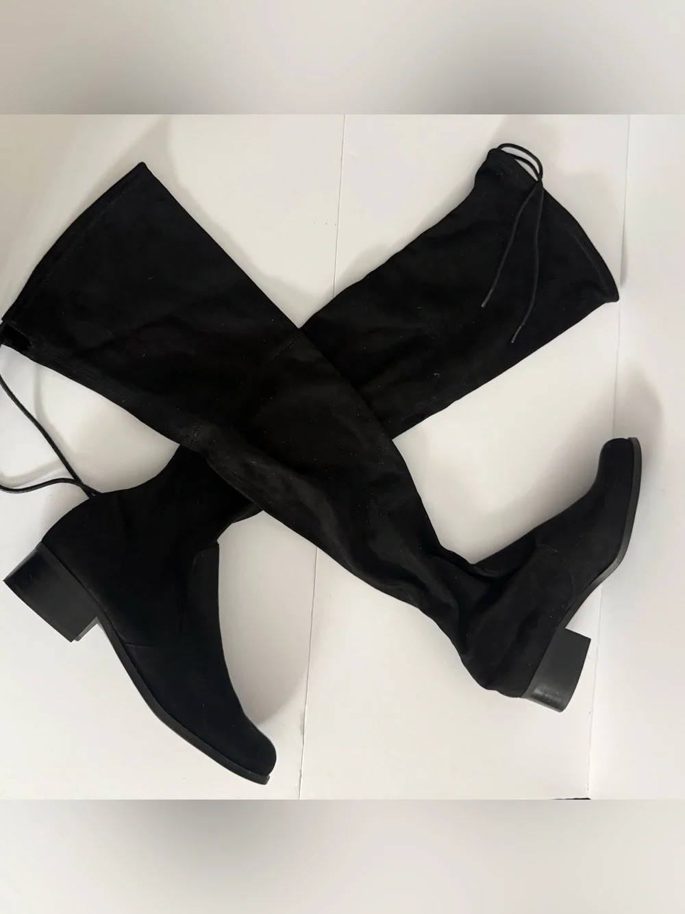 Charles David Black Over-the-Knee Tie-Back Boots